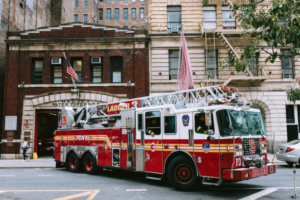 Firefighters respond to the scene of an incident.