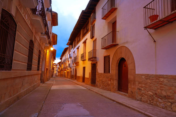 Rubielos de Mora village in Teruel Spain located on Gudar Javalambre Sierra