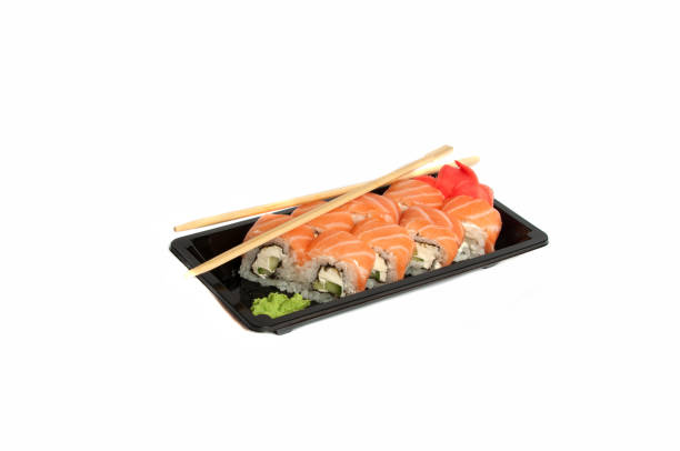 istock philadelphia roll on white/ Very tasty 1339492873