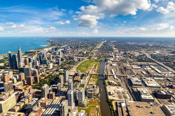 istock Aerial view of Chicago 1339494040