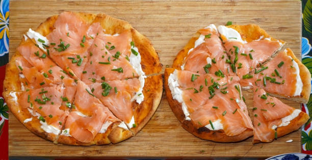 istock Homemade salmon pizza 1339494190