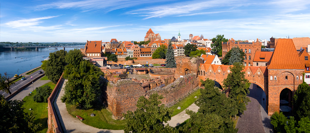 Aerial view of Wawel Castle landmark of Krakov,  Poland