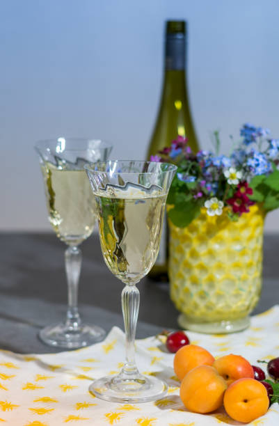 istock Tasting of white dry German riesling wine from Mosel river valley 1339517733