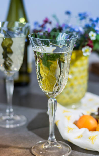 istock Tasting of white dry German riesling wine from Mosel river valley 1339517740
