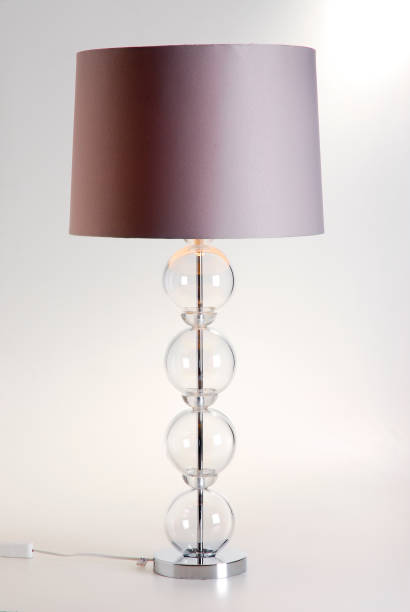 istock Modern metal and glass lamp, isolated 1339520959