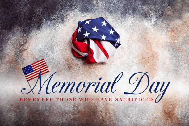 istock American flag on grunge background  Memorial day 1339520963