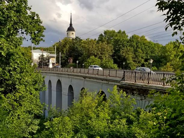 The Talitsky Stone Bridge, Kaluga stock photo