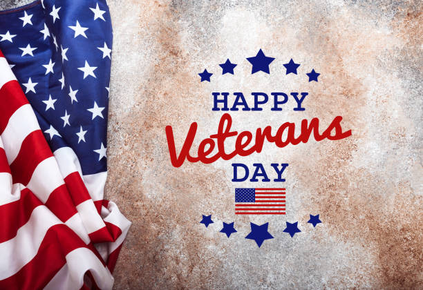 istock American flag on grunge background . Veterans Day 1339523308