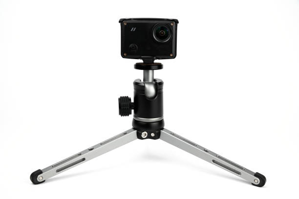 istock Action camera screwed to a small tripod 1339528674