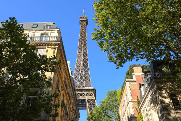 istock View of Eiffel Tower on street in Paris 1339532182
