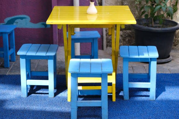 simple and colored chairs