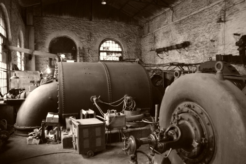 Old electric generator room, dated by 1910.