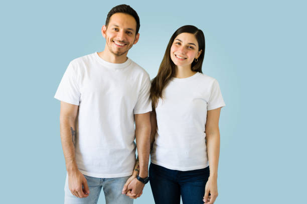 istock Couple made custom trendy t-shirts 1339560684