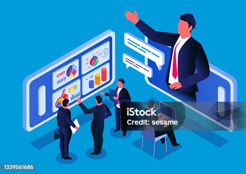 istock Business team training and education, job analysis data and monitoring data web page data report 1339561686