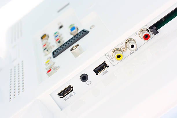 istock Connectors of the modern television 133957272