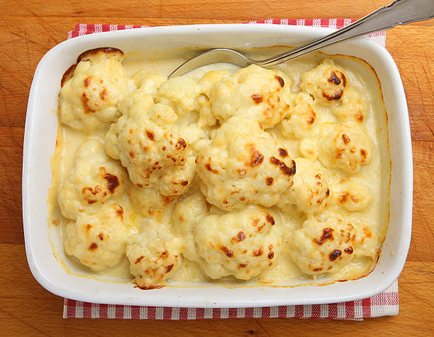 Cauliflower Cheese stock photo