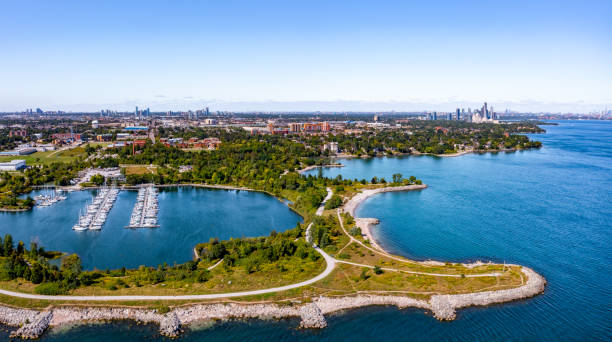 istock Aerial Colonel Samuel Smith Park and Toronto Cityview, Etobicoke, Canada 1339578500