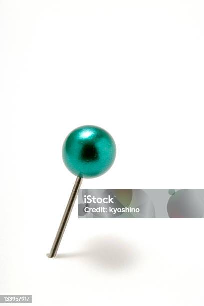 Photo libre de droit de Photo De Pushpin Vert Isolé Sur Fond Blanc banque d'images et plus d'images libres de droit de Couleur verte - Couleur verte, Coupant, Courbe