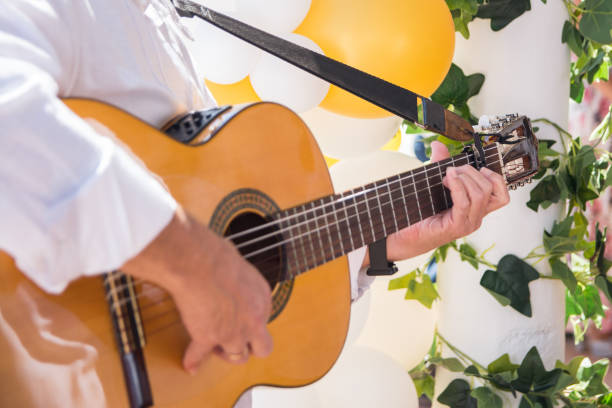 istock Man's Hands Playing The Spanish Guitar 1339583065