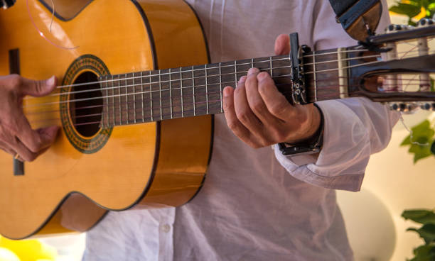 istock Man's Hands Playing The Spanish Guitar 1339583074