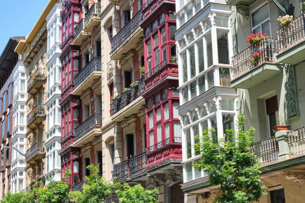 istock Some classic house facades in Bilbao 1339585204