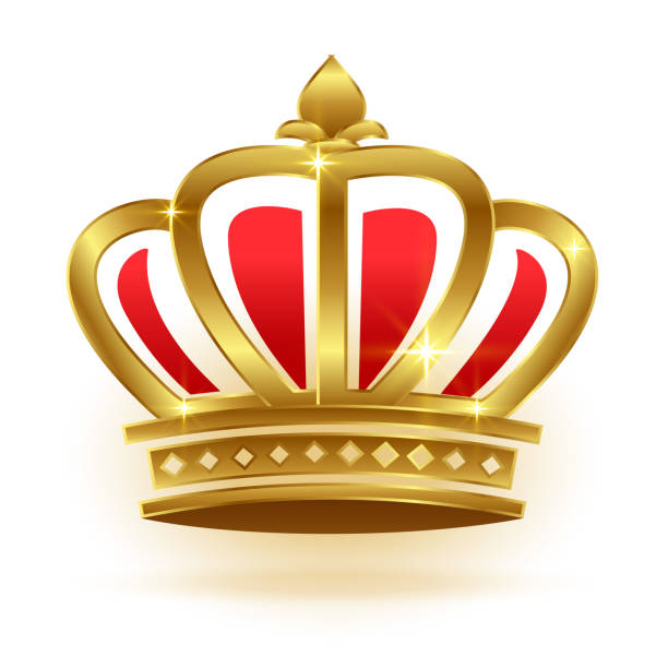 realistic golden crown for king or queen realistic golden crown for king or queen maharadja stock illustrations