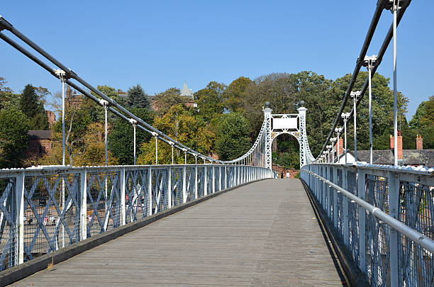 istock Chester City Suspension Bridge over River Dee 133958959