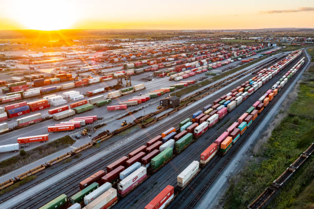 istock Canadian Pacific Railway Vaughan Intermodal Terminal in, Kleinburg, Canada 1339590021