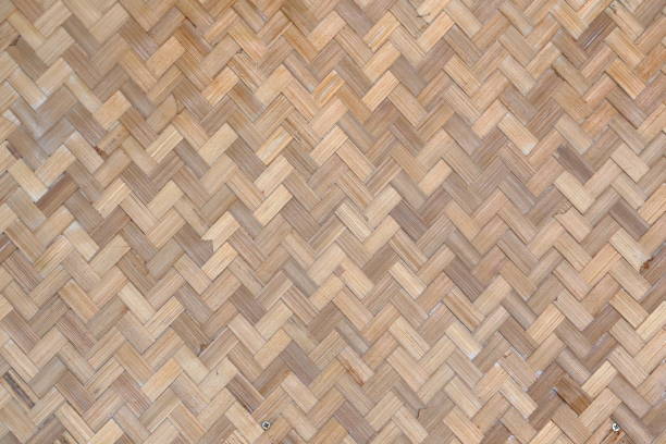istock Woven bamboo is used as wall covering 1339591939