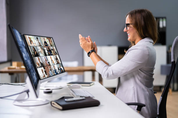 istock Business Video Conference Webinar Call 1339597083