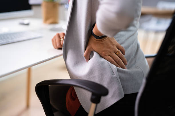 Back Pain Bad Posture Woman Sitting