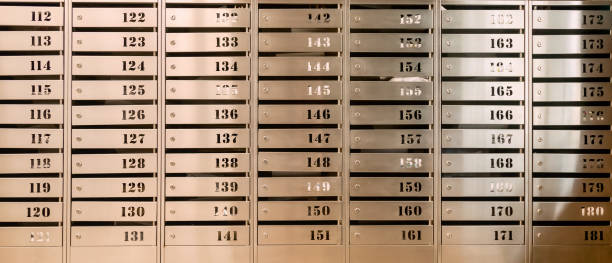 istock Steel Mailboxes in an apartment residential building 1339600449
