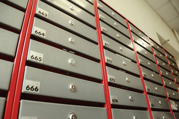 istock Steel Mailboxes in an apartment residential building 1339600452