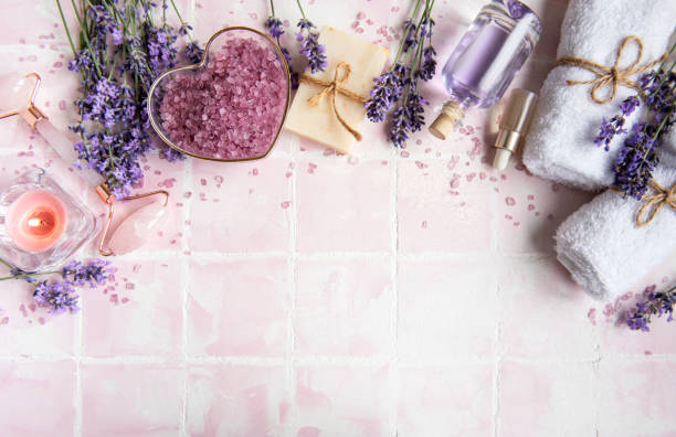 istock Natural herb cosmetic with lavender flowers 1339606978