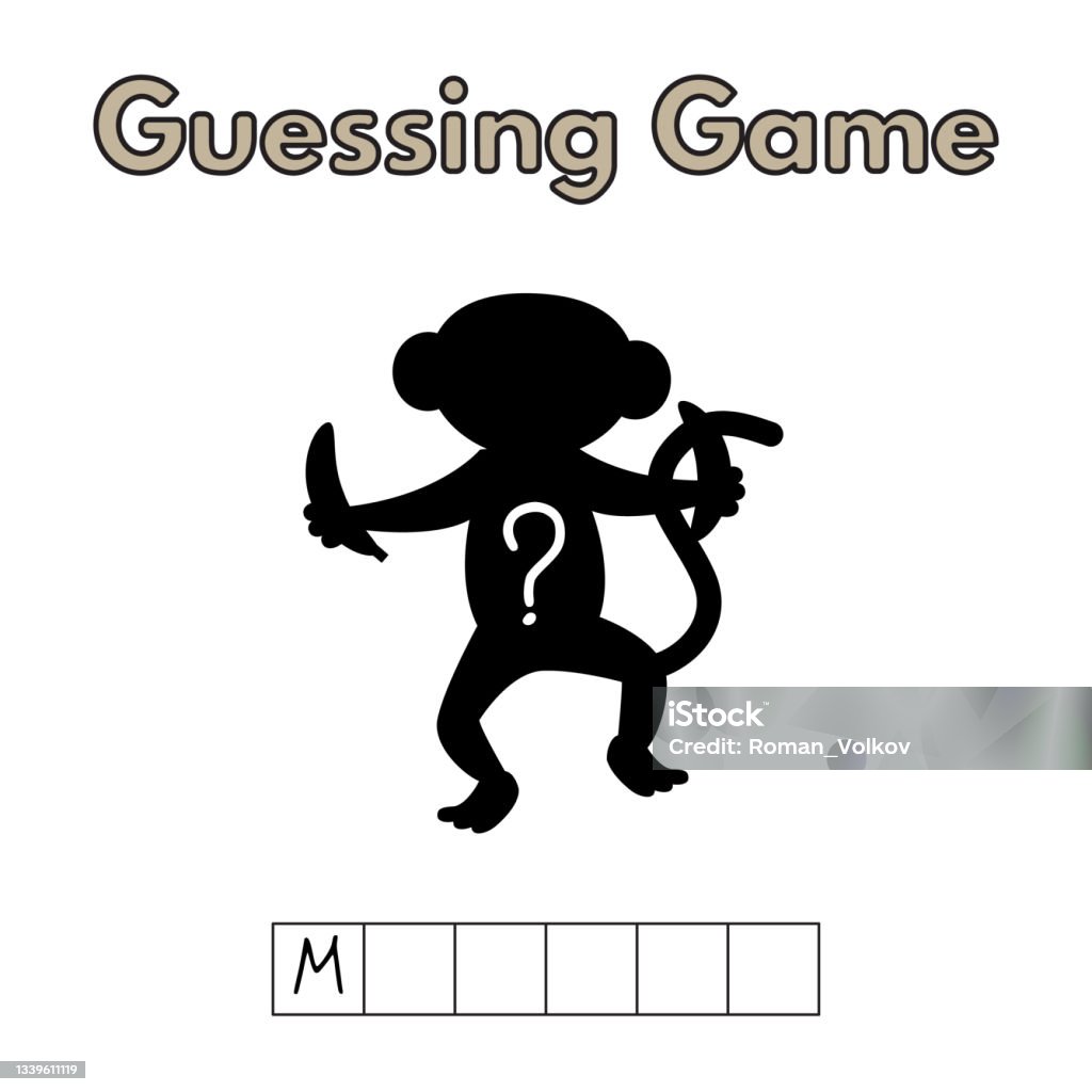 Guessing Monkey Cartoon Monkey Guessing Game Stock Illustration - Download Image Now ...