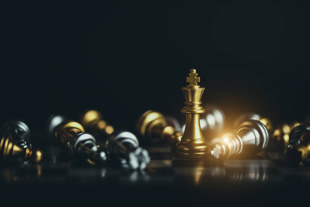 istock Chess game. Business, competition, strategy, leadership and success concept. 1339613765