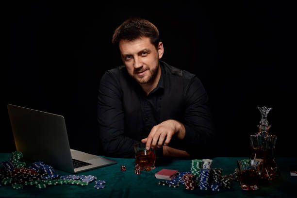 istock Bearded online casino player man celebrating victory 1339618360