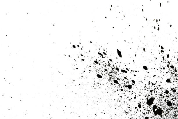 istock Ink Splash Pattern, Black Watercolor Splatter Background. 1339623924