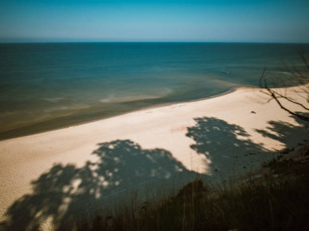 Picturesque view of Baltic Sea Coast in Usedom, Germany - long exposure
