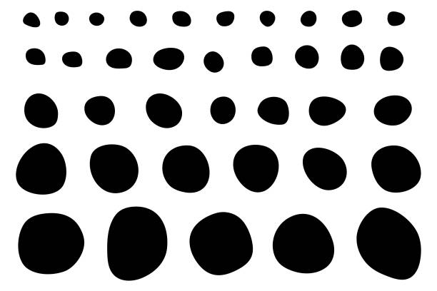 Set of Imperfect Doodle Circle Shapes. Black silhouettes of imperfect circles. Set of Imperfect Doodle Circle Shapes. Black silhouettes of imperfect circles. imperfection stock illustrations