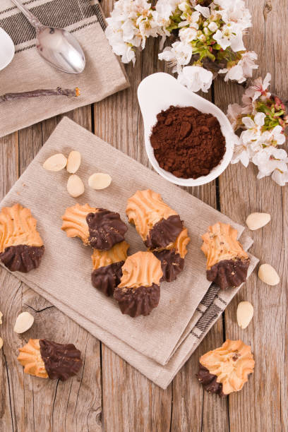 istock Butter cookies with chocolate. 1339635476