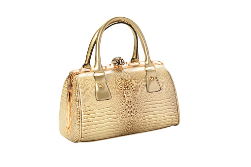 A handbag purse isolated on the white background with clipping path
