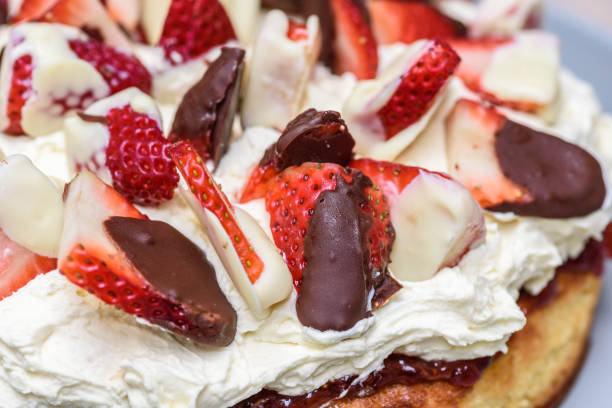 istock A homemade Keto sponge cake featuring whipped cream 1339643240