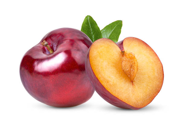 istock red cherry plum isolated on white 1339645673