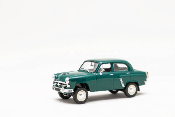 istock Toy small model of a retro car 1339650150