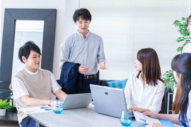istock Young office worker at a venture company 1339653994