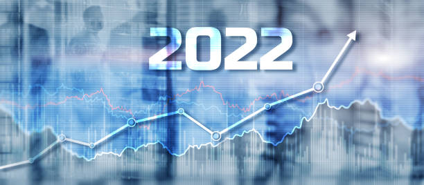 istock New year 2022 financial technology is changing business. Growth graph with return on investment idea 1339656716