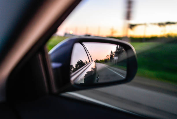 istock Sunset in the Rearview Mirror 1339657418