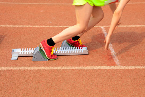 istock the athlete sprint start, The sprinters are at the starting line 1339657794