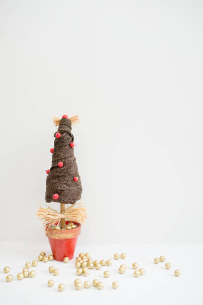 Christmas tree in a red pot